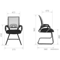 Офисный стул CHAIRMAN 696 V (TW голубой) - Превью изображения №4 — Интернет-магазин Time-Shop