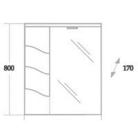  Onika Шкаф с зеркалом Лайн 58.01 R [205820] - Превью изображения №3 — Интернет-магазин Time-Shop