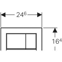 Панель смыва Geberit Sigma 30 115.883.KJ.1 (белый/глянцевый хром) - Превью изображения №2 — Интернет-магазин Time-Shop