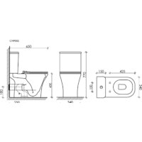 Унитаз напольный Ceramica Nova Alfa Rimless CN9002-B (без бачка) - Превью изображения №7 — Интернет-магазин Time-Shop