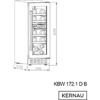 Винный шкаф Kernau KBW 172.1 D B - Превью изображения №8 — Интернет-магазин Time-Shop