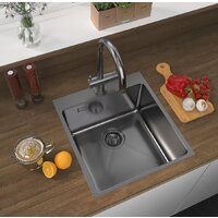 Кухонная мойка Aquasanita Aira AIR 100 X-T (графит) - Превью изображения №3 — Интернет-магазин Time-Shop