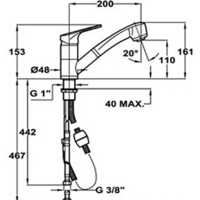 Смеситель TEKA MTP 978 (хром) - Превью изображения №2 — Интернет-магазин Time-Shop