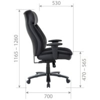 Офисное кресло CHAIRMAN CH414 (экокожа/ткань черный) - Превью изображения №5 — Интернет-магазин Time-Shop