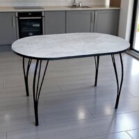 Кухонный стол Arvento Флок 2 овал 110х70 (бетон) - Превью изображения №3 — Интернет-магазин Time-Shop