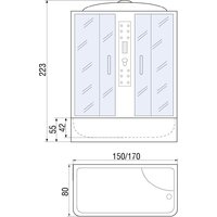 Душевая кабина River Wisla 150/80/55 MT - Превью изображения №23 — Интернет-магазин Time-Shop
