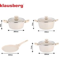Набор кастрюль Klausberg KB-7963 - Превью изображения №6 — Интернет-магазин Time-Shop