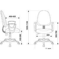 Офисное кресло Бюрократ CH-1300N (искусственная кожа, черный) - Превью изображения №5 — Интернет-магазин Time-Shop