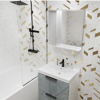  Mixline Шкаф с зеркалом Лайн 60 553010 (левый, с подсветкой) - Превью изображения №5 — Интернет-магазин Time-Shop