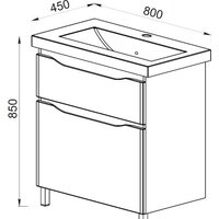  АВН Тумба под умывальник Латтэ 80 41.38 (1) - Превью изображения №4 — Интернет-магазин Time-Shop