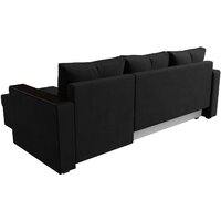 Угловой диван Лига диванов Атланта Б/С правый 117049 (микровельвет черный) - Превью изображения №3 — Интернет-магазин Time-Shop