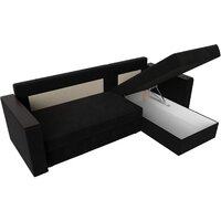 Угловой диван Лига диванов Атланта Б/С правый 117049 (микровельвет черный) - Превью изображения №9 — Интернет-магазин Time-Shop