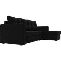 Угловой диван Лига диванов Атланта Б/С правый 117049 (микровельвет черный) - Превью изображения №5 — Интернет-магазин Time-Shop