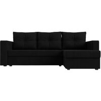 Угловой диван Лига диванов Атланта Б/С правый 117049 (микровельвет черный) - Превью изображения №6 — Интернет-магазин Time-Shop