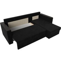 Угловой диван Лига диванов Атланта Б/С правый 117049 (микровельвет черный) - Превью изображения №7 — Интернет-магазин Time-Shop