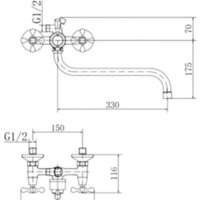 Смеситель Fashun A2208-2 - Превью изображения №2 — Интернет-магазин Time-Shop