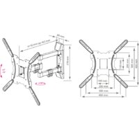 Кронштейн для телевизора Kromax GALACTIC-40 (черный) - Превью изображения №2 — Интернет-магазин Time-Shop