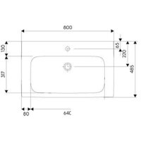 Умывальник Kolo Modo 80x48.5 [L31980] - Превью изображения №3 — Интернет-магазин Time-Shop