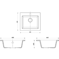 Кухонная мойка Berge BR-4803 (серый матовый) - Превью изображения №3 — Интернет-магазин Time-Shop