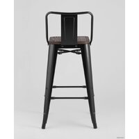 Стул Stool Group Tolix Wood со спинкой YD-H765E-W LG-01 (черный глянцевый/темное дерево) - Превью изображения №6 — Интернет-магазин Time-Shop