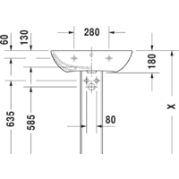 Умывальник Duravit ME by Starck 65x49 [2335650000] - Превью изображения №4 — Интернет-магазин Time-Shop