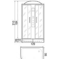 Душевая кабина River Desna 120/90/24 MT L - Превью изображения №5 — Интернет-магазин Time-Shop