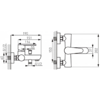 Смеситель Ferro Algeo BAG1BL - Превью изображения №2 — Интернет-магазин Time-Shop