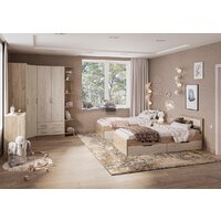 Кровать Тащи в дом Гармония КР603 90х200 (крафт серый/крафт белый) - Превью изображения №2 — Интернет-магазин Time-Shop