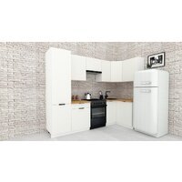 Готовая кухня ВерсоМебель Эко-2 1.2x2.7 правая (белый фасадный/ст.золотистый дуб) - Превью изображения №2 — Интернет-магазин Time-Shop