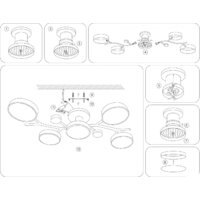 Припотолочная люстра Ambrella light FL4835/5 BK - Превью изображения №8 — Интернет-магазин Time-Shop