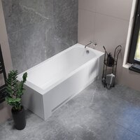 Ванна Lauter Amelia 150 21204050 (с ножками, серым подголовн., белым лиц. и торц.экраном) - Превью изображения №9 — Интернет-магазин Time-Shop