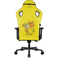 Игровое (геймерское) кресло Knight Craft Dragon (желтый экокожа) - Превью изображения №3 — Интернет-магазин Time-Shop