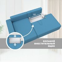 Угловой диван Лига диванов Лига-079 левый 129814L (рогожка амур 10 голубой) - Превью изображения №11 — Интернет-магазин Time-Shop