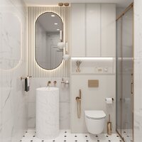 Умывальник Wellsee Chalice Perfection 230619000 (отдельностоящий, без отверстия под смеситель, цвет матовый белый мрамор/глянцевый белый) - Превью изображения №7 — Интернет-магазин Time-Shop