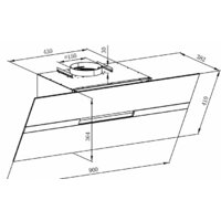 Кухонная вытяжка MAUNFELD Mersey 90 (нержавеющая сталь\черное стекло) - Превью изображения №18 — Интернет-магазин Time-Shop