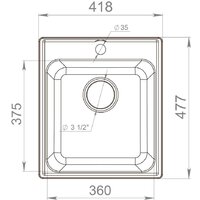 Кухонная мойка Reflexion Quadra RF0243WH - Превью изображения №7 — Интернет-магазин Time-Shop