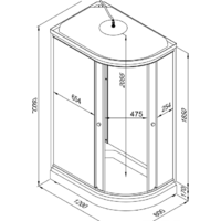 Душевая кабина Triton Коралл А3 120x80 L (мозаика) - Превью изображения №12 — Интернет-магазин Time-Shop