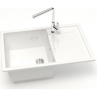 Кухонная мойка MARRBAXX Карельский камень модель 161/G31 (белый) - Превью изображения №2 — Интернет-магазин Time-Shop