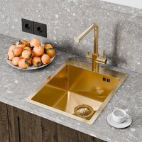 Кухонная мойка Floracio Steel F.4151.GD - Превью изображения №2 — Интернет-магазин Time-Shop