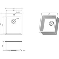Кухонная мойка Floracio Steel F.4151.GD - Превью изображения №3 — Интернет-магазин Time-Shop