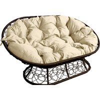 M-Group Мамасан 12110201 (коричневый ротанг/бежевая подушка)