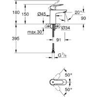 Смеситель Grohe Start Edge 23344000 - Превью изображения №2 — Интернет-магазин Time-Shop