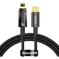 Baseus Explorer Series Auto Power-Off Fast Charging USB Type-C - Lightning (2 м, черный)