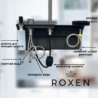 Кухонная мойка Roxen Stage Plus 560250-60-S многофункциональная 8 в 1 (60*48/текстурный сатин) - Превью изображения №17 — Интернет-магазин Time-Shop