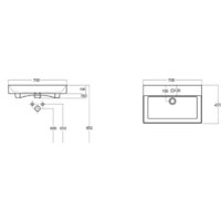 Умывальник Sanovit Stance 70x45.5 - Превью изображения №2 — Интернет-магазин Time-Shop