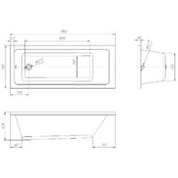 Ванна Ventospa Novaro 170x70 (с ножками и экраном) - Превью изображения №3 — Интернет-магазин Time-Shop