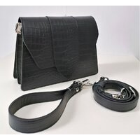 Женская сумка Souffle 249 2495001 (черный кайман эластичный) - Превью изображения №5 — Интернет-магазин Time-Shop