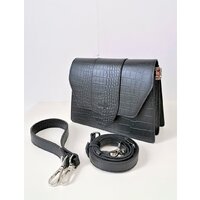 Женская сумка Souffle 249 2495001 (черный кайман эластичный) - Превью изображения №4 — Интернет-магазин Time-Shop