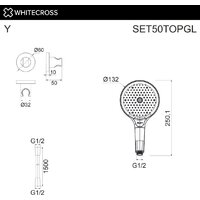 Душевой гарнитур  Whitecross SET50TOPGL (золото) - Превью изображения №2 — Интернет-магазин Time-Shop