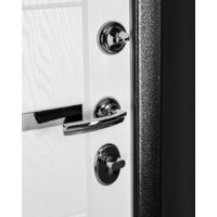 Металлическая дверь Guard Царга MG60 87х205 правая (черное серебро/белый ясень) - Превью изображения №4 — Интернет-магазин Time-Shop